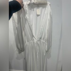 white wedding robe